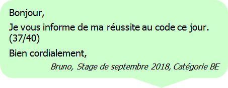 Remerciements pour le Stage de Code VINDRET 34