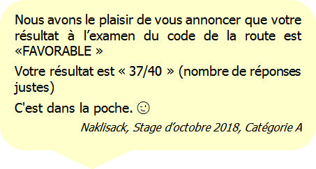 Remerciements pour le Stage de Code VINDRET 39